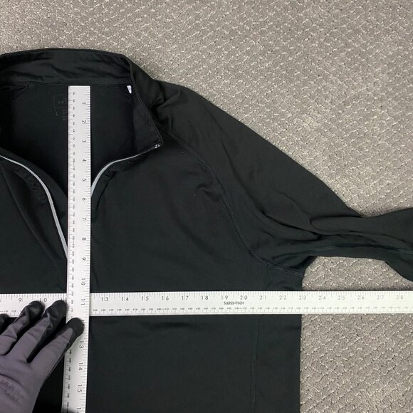 Peter Millar Sydney Stretch 1/4 Zip Pullover Men's Large Black Golf Performance - Picture 9 of 11